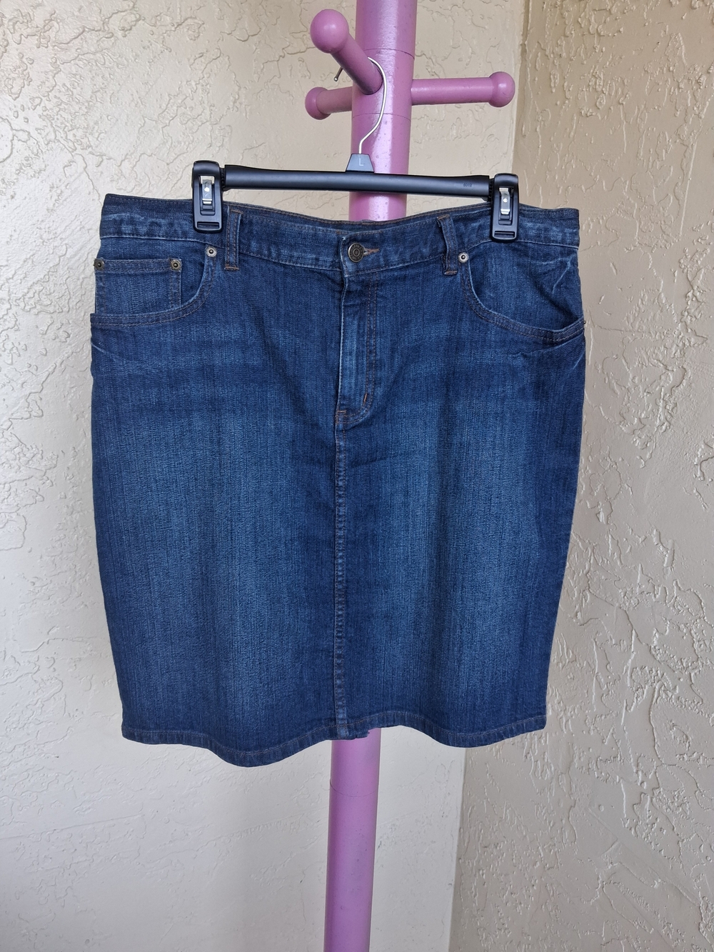 Ralph Lauren Indigo Blue Denim Midi Skirt